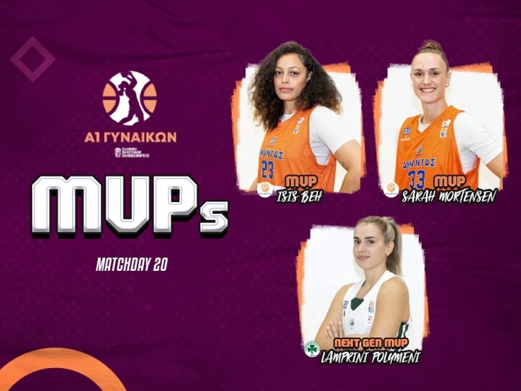 MVP της 20ης αγωνιστικής Μπέι και Μόρτενσεν, MVP Next Gen η Πολυμένη