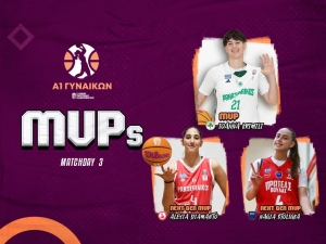 MVP της 3ης αγωνιστικής η Κριμίλη, MVP Next Gen Αλεξιά και Στολίγκα