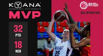 MVP της 20ης αγωνιστικής της Α1 Γυναικών η Λόρεν Μανίς